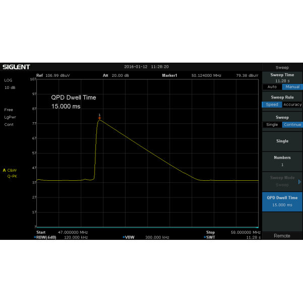 EMI-SSA3000X - Siglent SSA3000X Option: EMI easurement kit (SW)